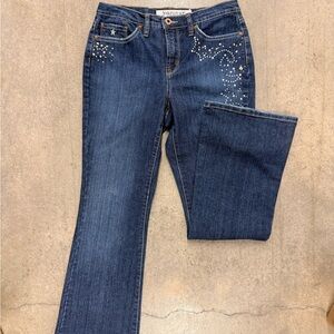 Cute lowrise bedazzled y2k jeans